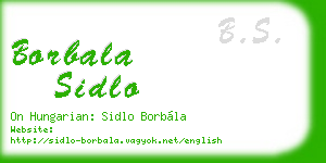 borbala sidlo business card